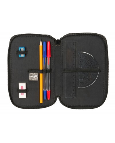 Plumier escolar safta triple 37 piezas nerf game 195x125x55 mm