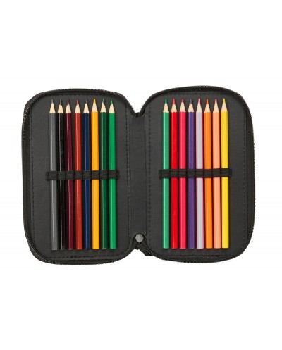 Plumier escolar safta triple 37 piezas nerf game 195x125x55 mm
