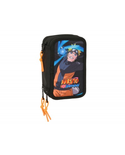 Plumier escolar safta triple 37 piezas naruto chakra 195x125x55 mm