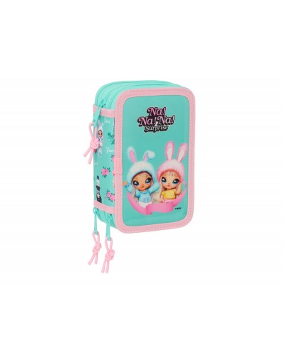 Plumier escolar safta triple 37 piezas na na na bunny 195x125x55 mm