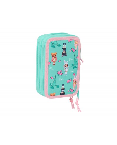 Plumier escolar safta triple 37 piezas na na na bunny 195x125x55 mm