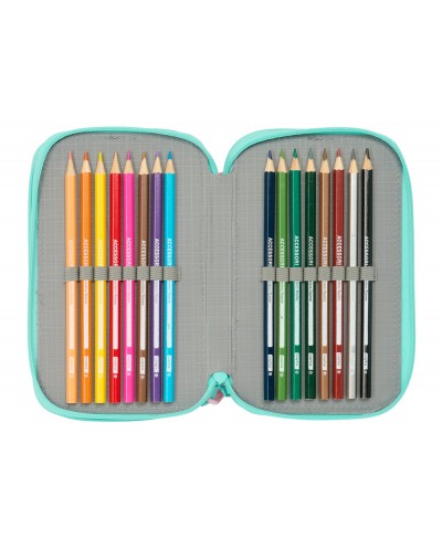 Plumier escolar safta triple 37 piezas na na na bunny 195x125x55 mm