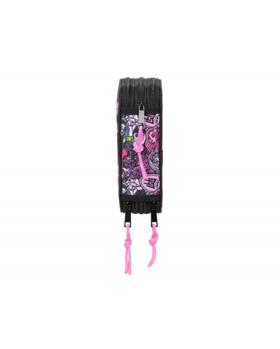 Plumier escolar safta triple 37 piezas monster high 195x125x55 mm