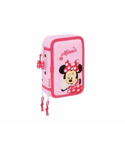 Plumier escolar safta triple 37 piezas minnie mouse nalve 195x125x55 mm