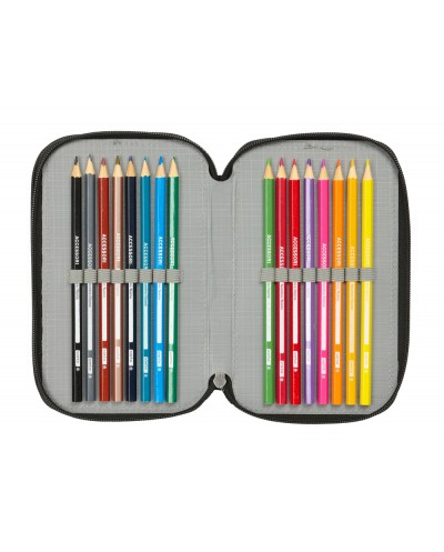 Plumier escolar safta triple 37 piezas minecraft tnt 195x125x55 mm
