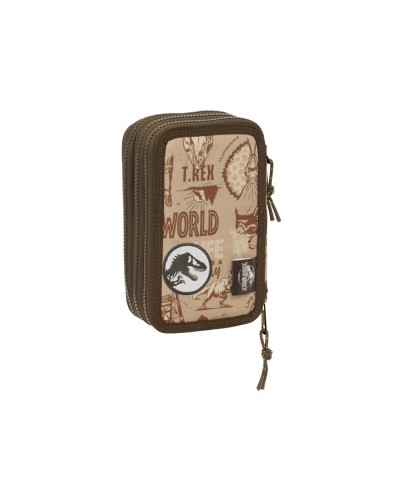 Plumier escolar safta triple 37 piezas jurassic world 195x125x55 mm