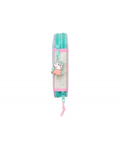 Plumier escolar safta doble pequeno 29 piezas peppa pig pretty flowers 195x125x40 mm