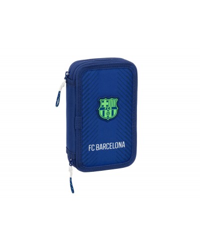 Plumier escolar safta doble pequeno 29 piezas fc barcelona navy blue 195x125x40 mm