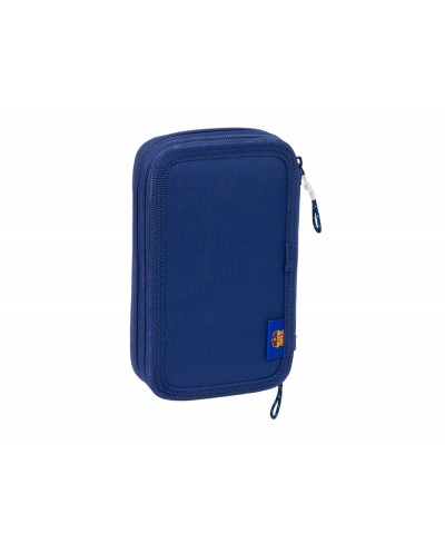 Plumier escolar safta doble pequeno 29 piezas fc barcelona navy blue 195x125x40 mm