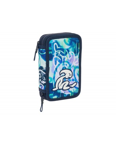 Plumier escolar safta doble pequeno 29 piezas el nino kook 195x125x40 mm