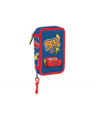 Plumier escolar safta doble pequeno 29 piezas cars racing 195x125x40 mm