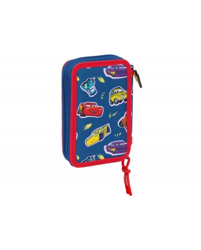 Plumier escolar safta doble pequeno 29 piezas cars racing 195x125x40 mm