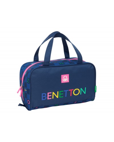 Neceser safta rectangular benetton damero 140x310x190 mm
