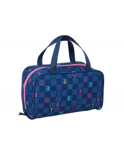 Neceser safta rectangular benetton damero 140x310x190 mm