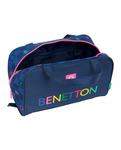 Neceser safta rectangular benetton damero 140x310x190 mm