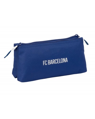 Neceser safta pequeno doble fc barcelona navy blue 100x220x80 mm