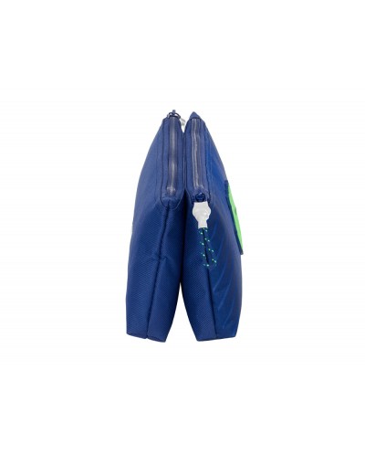 Neceser safta pequeno doble fc barcelona navy blue 100x220x80 mm