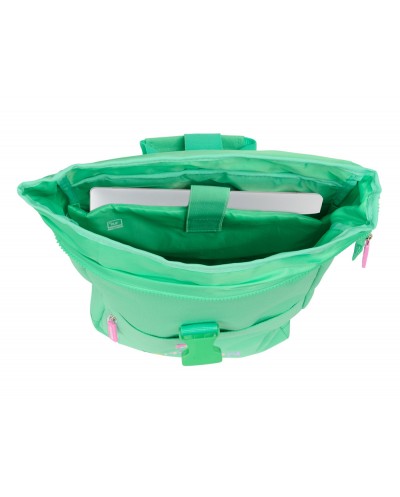 Mochila safta solapa para portatil 156 benetton mint 420x280x130 mm