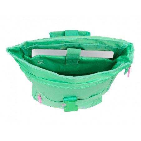 Mochila safta solapa para portatil 156 benetton mint 420x280x130 mm