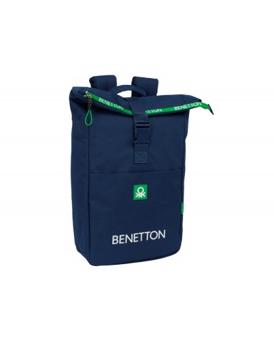 Mochila safta solapa para portatil 156 benetton green 420x280x130 mm