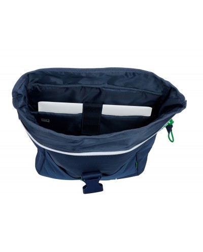 Mochila safta solapa para portatil 156 benetton green 420x280x130 mm