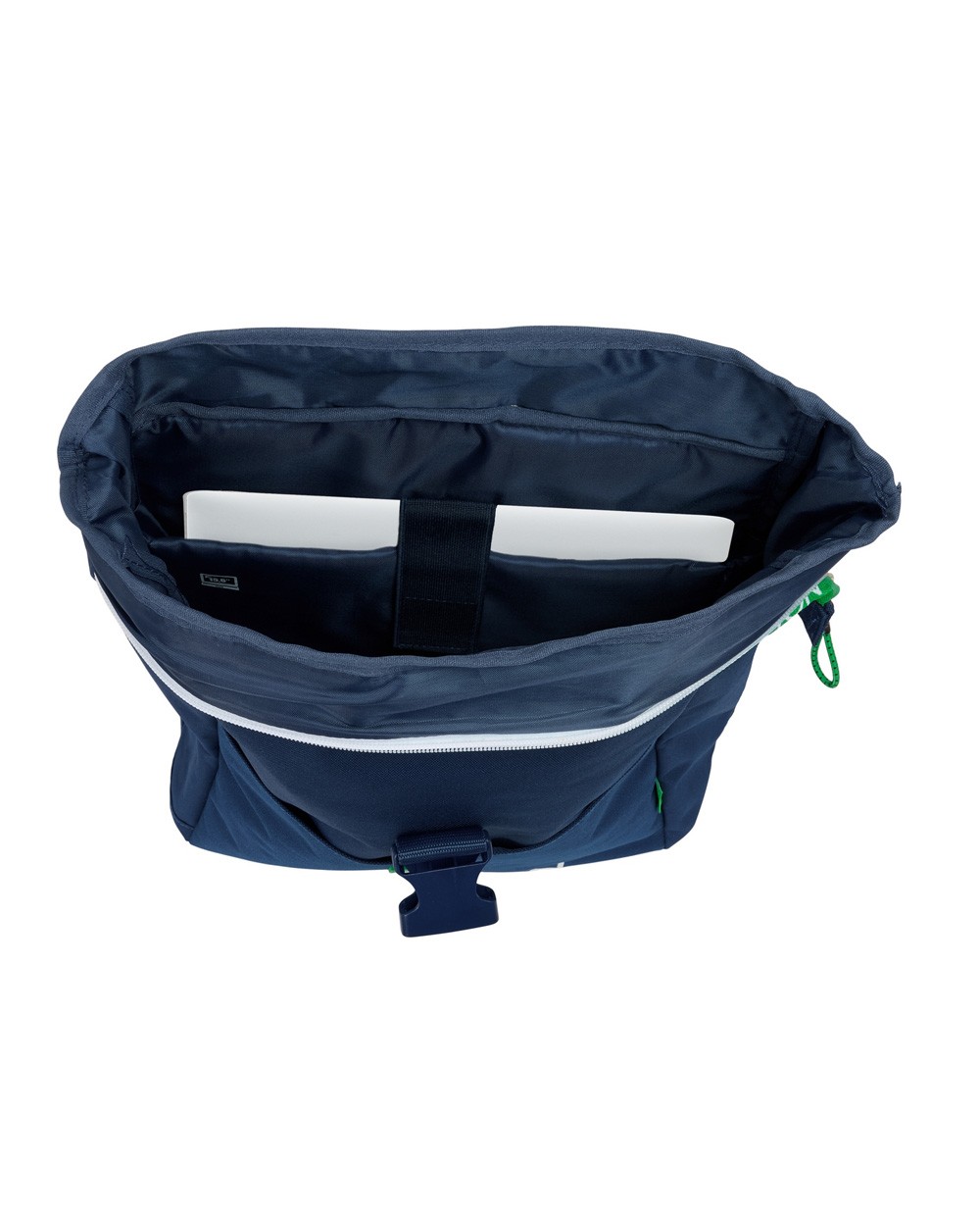 Mochila safta solapa para portatil 156 benetton green 420x280x130 mm