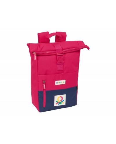 Mochila safta solapa para portatil 156 benetton cherry 420x280x130 mm