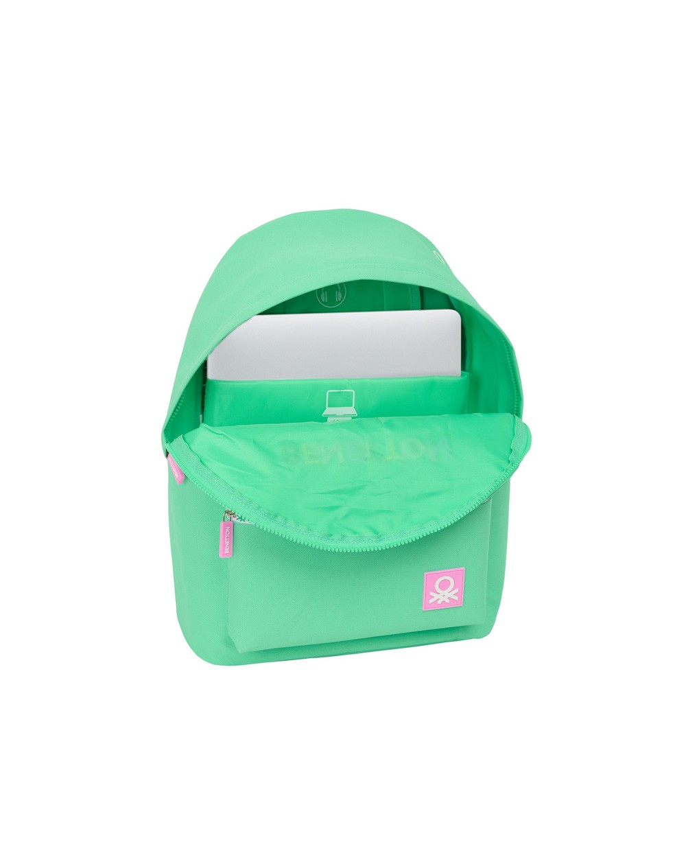 Mochila safta para portatil 141 benetton mint 410x310x160 mm