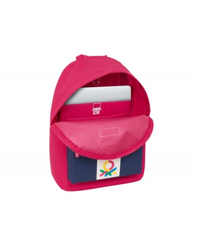 Mochila safta para portatil 141 benetton cherry 410x310x160 mm