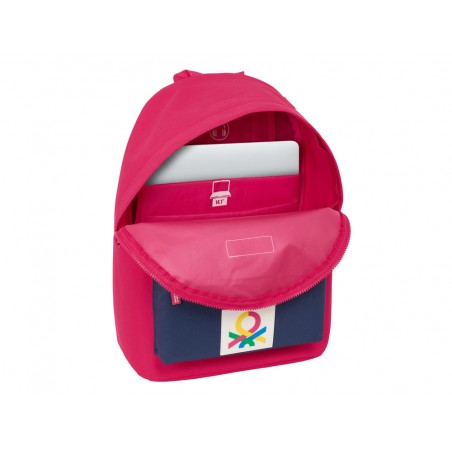 Mochila safta para portatil 141 benetton cherry 410x310x160 mm