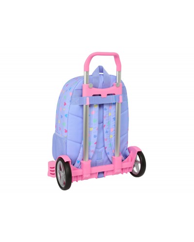 Mochila safta mod 876 con carro evolution benetton lila 460x300x140 mm