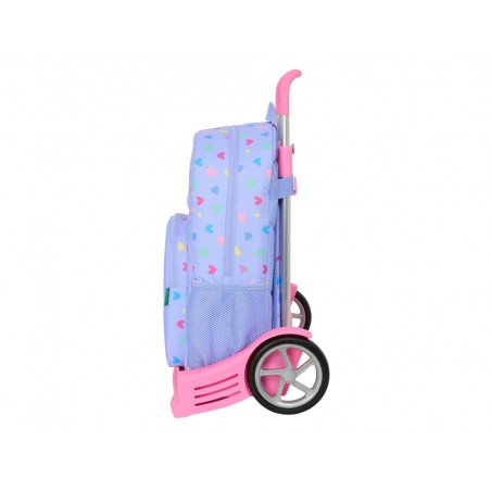 Mochila safta mod 876 con carro evolution benetton lila 460x300x140 mm
