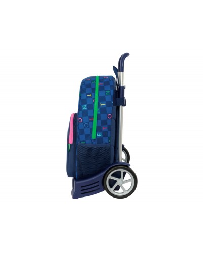 Mochila safta mod 876 con carro evolution benetton damero 460x300x140 mm