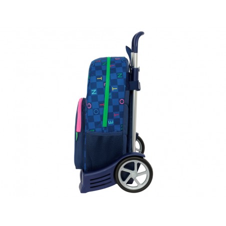 Mochila safta mod 876 con carro evolution benetton damero 460x300x140 mm