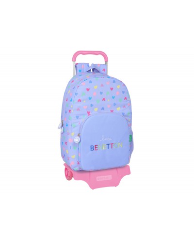 Mochila safta mod 876 con carro 905 benetton lila 460x300x140 mm