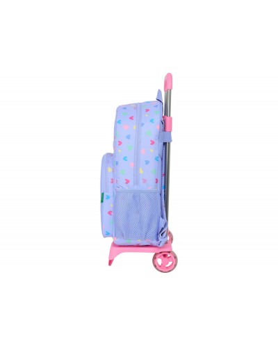 Mochila safta mod 876 con carro 905 benetton lila 460x300x140 mm