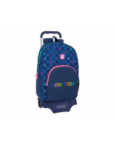Mochila safta mod 876 con carro 905 benetton damero 460x300x140 mm