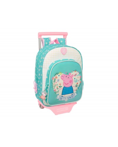 Mochila safta mod 185 con carro 705 peppa pig pretty flowers 340x260x110 mm