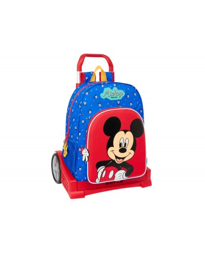 Mochila safta mod 180 con carro evolution mickey mouse good day 420x330x140 mm