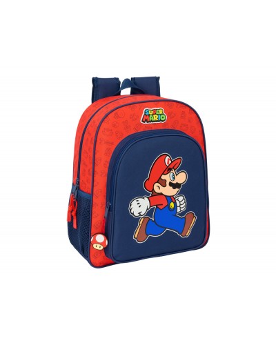 Mochila safta junior adaptable a carro super mario trick 380x320x120 mm