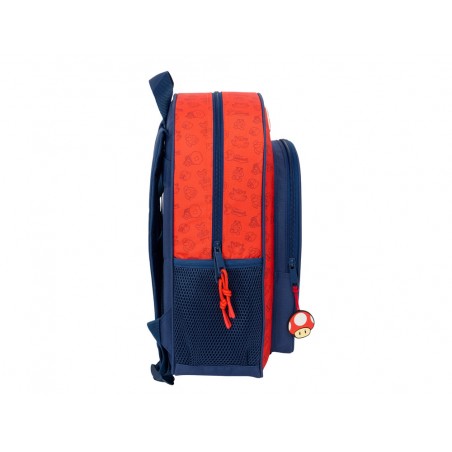 Mochila safta junior adaptable a carro super mario trick 380x320x120 mm