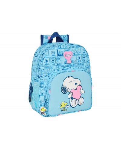 Mochila safta junior adaptable a carro snoopy love 380x320x120 mm