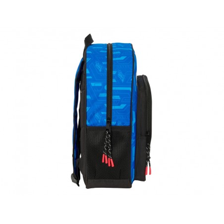 Mochila safta junior adaptable a carro hot wheels let s race 380x320x120 mm