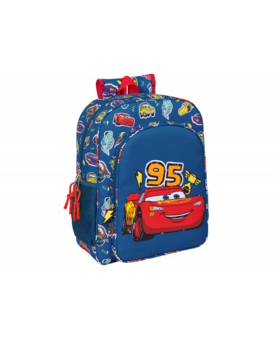 Mochila safta junior adaptable a carro cars racing 380x320x120 mm