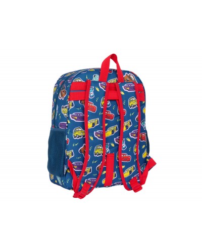 Mochila safta junior adaptable a carro cars racing 380x320x120 mm