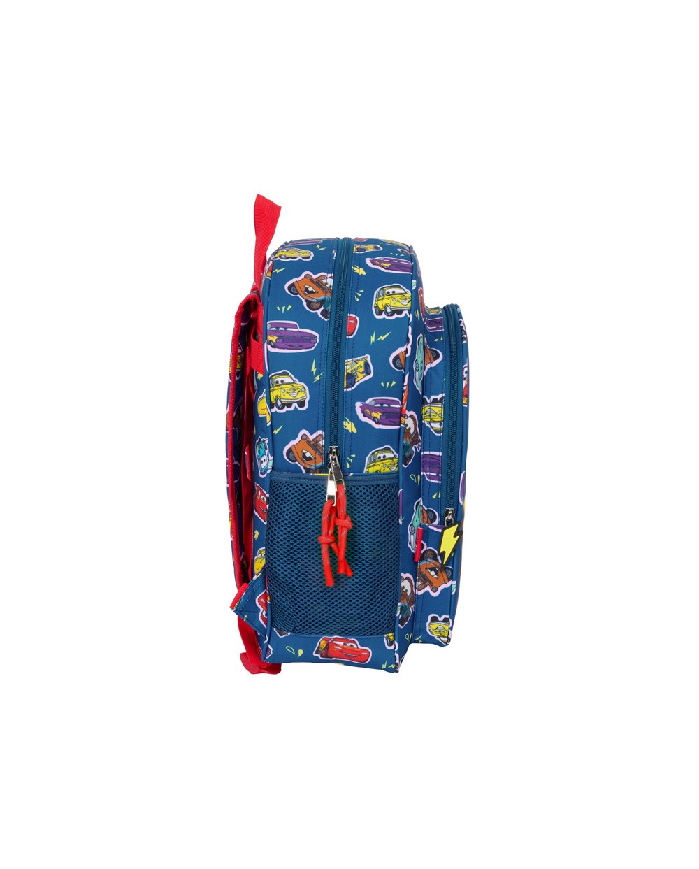 Mochila safta junior adaptable a carro cars racing 380x320x120 mm