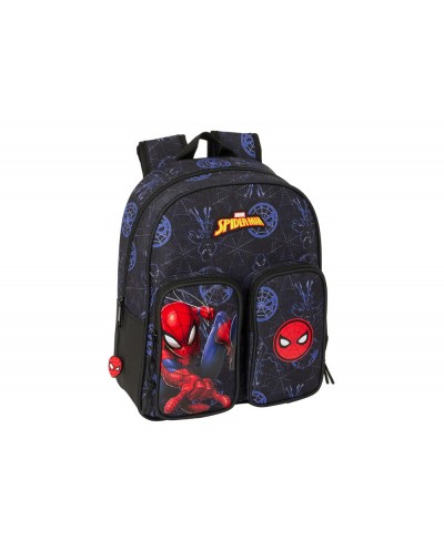 Mochila safta infantil bolsillos adaptable a carro spider man attack 330x270x100 mm