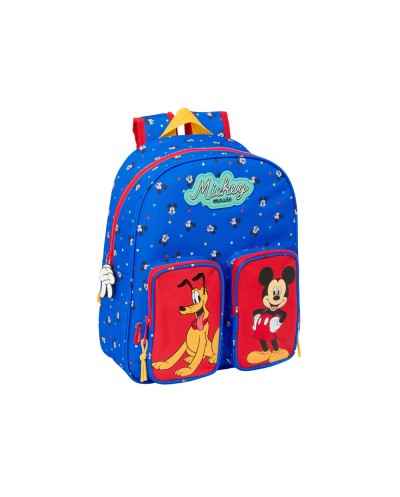 Mochila safta infantil bolsillos adaptable a carro mickey mouse good day 340x280x100 mm