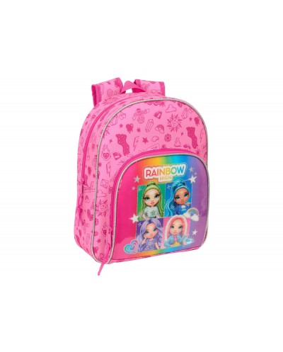 Mochila safta infantil adaptable a carro rainbow high shine 340x280x100 mm