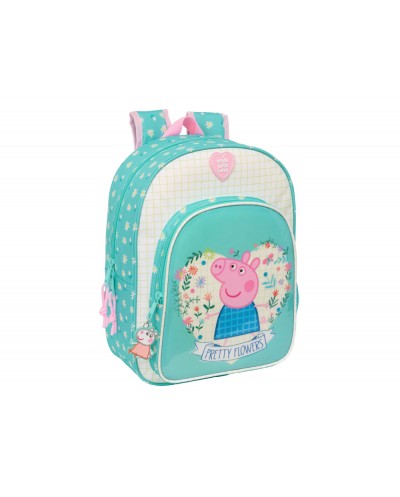 Mochila safta infantil adaptable a carro peppa pig pretty flowers 340x260x110 mm